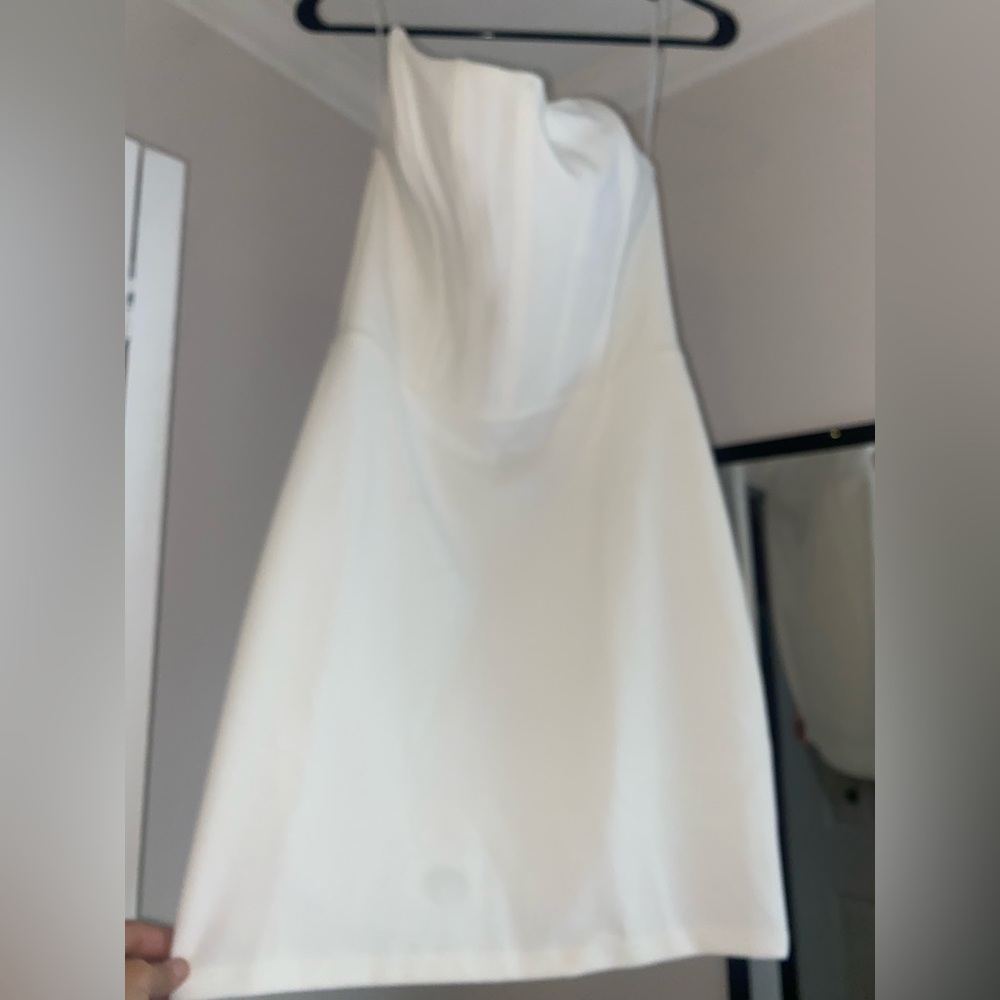 White faux corset mini dress from nasty gal